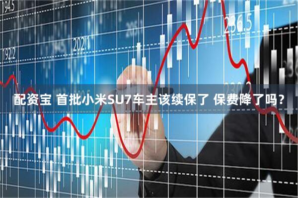 配资宝 首批小米SU7车主该续保了 保费降了吗？